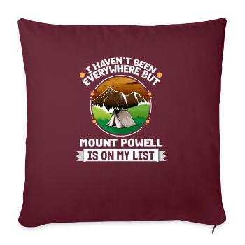 Mount Powell est sur ma liste Randonneur Camping Randonneur - Housse de coussin décorative 45 x 45 cm - bordeaux - Devant