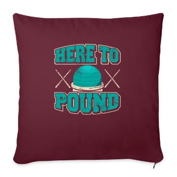 Cardio Drumming Pound Drum Sticks Fitness Class Gy - Sofakissenbezug 45 x 45 cm - Burgunderrot - Vorne