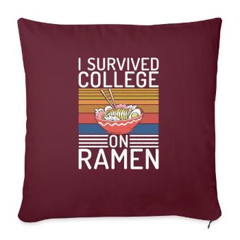 Ramen Lover - Sofa pillowcase 17,3'' x 17,3'' (45 x 45 cm) - burgundy - Front