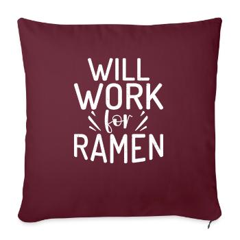 Ramen Lover - Sofa pillowcase 17,3'' x 17,3'' (45 x 45 cm) - burgundy - Front