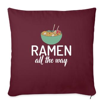 Ramen Liebhaber - Sofakissenbezug 45 x 45 cm - Burgunderrot - Vorne