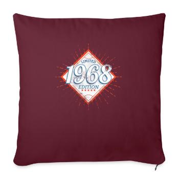 Edition Limitée 1968 Millésime - Housse de coussin décorative 45 x 45 cm - bordeaux - Devant