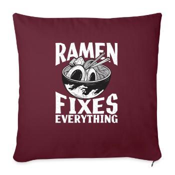 Ramen Lover - Sofa pillowcase 17,3'' x 17,3'' (45 x 45 cm) - burgundy - Front