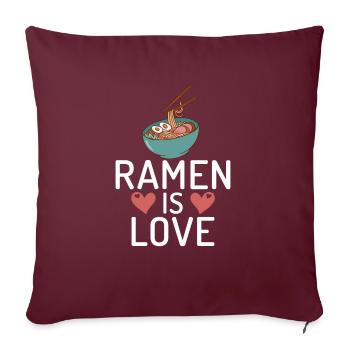 Ramen Lover - Sofa pillowcase 17,3'' x 17,3'' (45 x 45 cm) - burgundy - Front