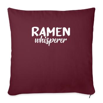 Ramen Liebhaber - Sofakissenbezug 45 x 45 cm - Burgunderrot - Vorne