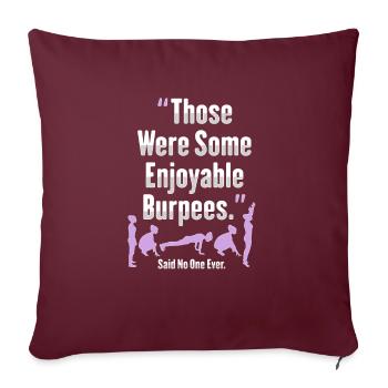 Burpees Girl Design für Aerobic Frau - Sofakissenbezug 45 x 45 cm - Burgunderrot - Vorne