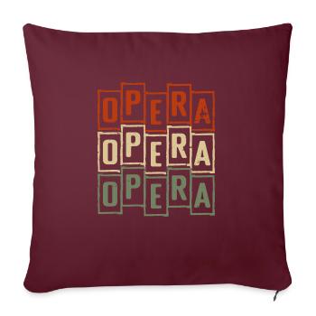 Vintage Retro Opera Chanteur d’Opéra - Housse de coussin décorative 45 x 45 cm - bordeaux - Devant