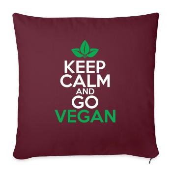 Veggie Lover Vegan Gift - Sofa pillowcase 17,3'' x 17,3'' (45 x 45 cm) - burgundy - Front