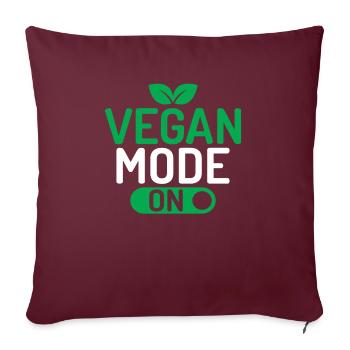 Veggie Lover Vegan Gift - Sofa pillowcase 17,3'' x 17,3'' (45 x 45 cm) - burgundy - Front