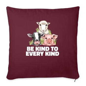 Veggie Lover Vegan Gift - Sofa pillowcase 17,3'' x 17,3'' (45 x 45 cm) - burgundy - Front