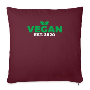 Veggie Lover Vegan Gift - Sofa pillowcase 17,3'' x 17,3'' (45 x 45 cm) - burgundy - Front