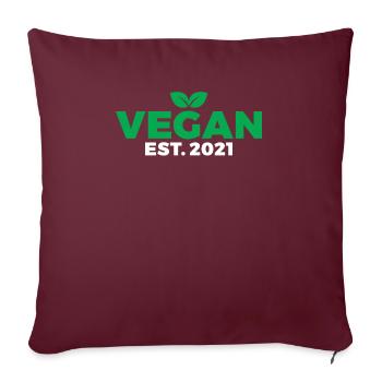 Veggie Lover Vegan Gift - Sofa pillowcase 17,3'' x 17,3'' (45 x 45 cm) - burgundy - Front