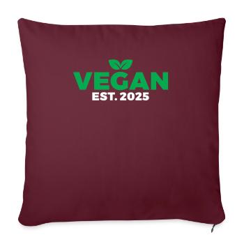 Veggie Lover Vegan Gift - Sofa pillowcase 17,3'' x 17,3'' (45 x 45 cm) - burgundy - Front