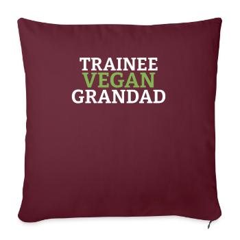 Veggie Lover Vegan Gift - Sofa pillowcase 17,3'' x 17,3'' (45 x 45 cm) - burgundy - Front
