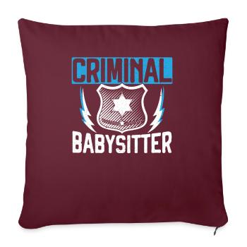 Gardien d’enfants criminel Agent correctionnel de gardien de prison - Housse de coussin décorative 45 x 45 cm - bordeaux - Devant