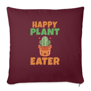 Veggie Lover Vegan Gift - Sofa pillowcase 17,3'' x 17,3'' (45 x 45 cm) - burgundy - Front