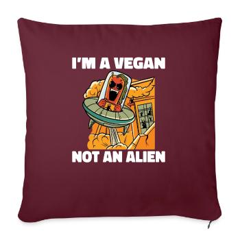 Veggie Lover Vegan Gift - Sofa pillowcase 17,3'' x 17,3'' (45 x 45 cm) - burgundy - Front