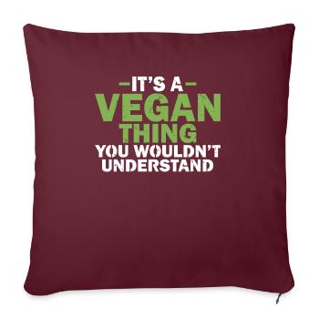 Veggie Lover Vegan Gift - Sofa pillowcase 17,3'' x 17,3'' (45 x 45 cm) - burgundy - Front
