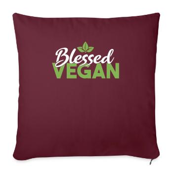 Veggie Lover Vegan Gift - Sofa pillowcase 17,3'' x 17,3'' (45 x 45 cm) - burgundy - Front
