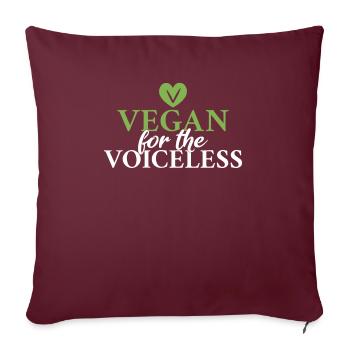 Veggie Lover Vegan Gift - Sofa pillowcase 17,3'' x 17,3'' (45 x 45 cm) - burgundy - Front