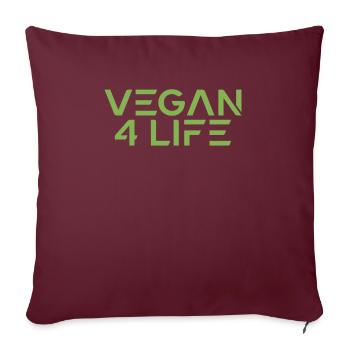 Veggie Lover Vegan Gift - Sofa pillowcase 17,3'' x 17,3'' (45 x 45 cm) - burgundy - Front