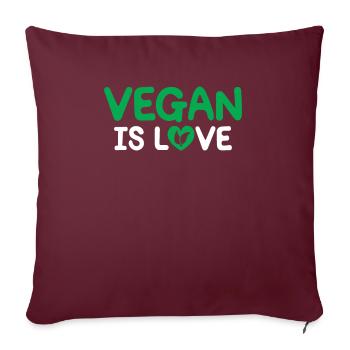 Veggie Lover Vegan Gift - Sofa pillowcase 17,3'' x 17,3'' (45 x 45 cm) - burgundy - Front