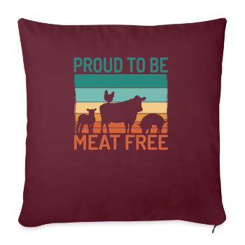 Veggie Lover Vegan Gift - Sofa pillowcase 17,3'' x 17,3'' (45 x 45 cm) - burgundy - Front