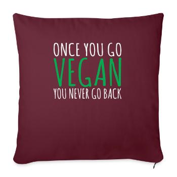 Veggie Lover Vegan Gift - Sofa pillowcase 17,3'' x 17,3'' (45 x 45 cm) - burgundy - Front