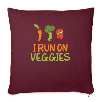 Veggie Lover Vegan Gift - Sofa pillowcase 17,3'' x 17,3'' (45 x 45 cm) - burgundy - Front
