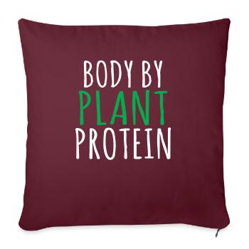Veggie Lover Vegan Gift - Sofa pillowcase 17,3'' x 17,3'' (45 x 45 cm) - burgundy - Front