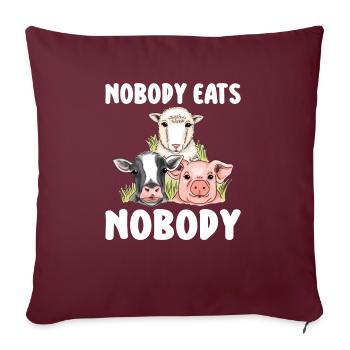 Veggie Lover Vegan Gift - Sofa pillowcase 17,3'' x 17,3'' (45 x 45 cm) - burgundy - Front