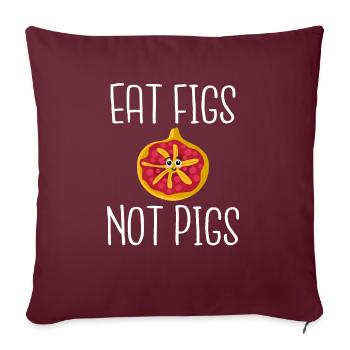 Veggie Lover Vegan Gift - Sofa pillowcase 17,3'' x 17,3'' (45 x 45 cm) - burgundy - Front