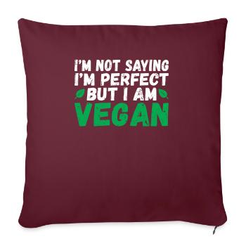 Veggie Lover Vegan Gift - Sofa pillowcase 17,3'' x 17,3'' (45 x 45 cm) - burgundy - Front