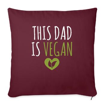 Veggie Lover Vegan Gift - Sofa pillowcase 17,3'' x 17,3'' (45 x 45 cm) - burgundy - Front