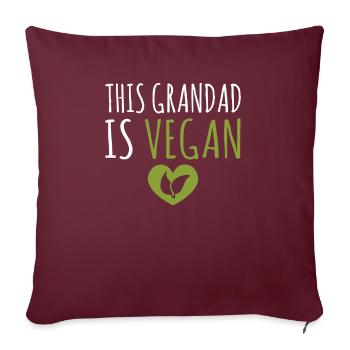 Veggie Lover Vegan Gift - Sofa pillowcase 17,3'' x 17,3'' (45 x 45 cm) - burgundy - Front