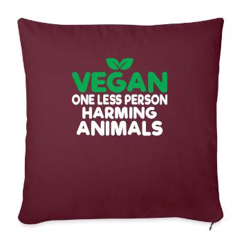 Veggie Lover Vegan Gift - Sofa pillowcase 17,3'' x 17,3'' (45 x 45 cm) - burgundy - Front