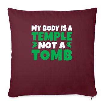 Veggie Lover Vegan Gift - Sofa pillowcase 17,3'' x 17,3'' (45 x 45 cm) - burgundy - Front