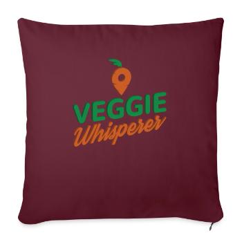 Veggie Lover Vegan Gift - Sofa pillowcase 17,3'' x 17,3'' (45 x 45 cm) - burgundy - Front