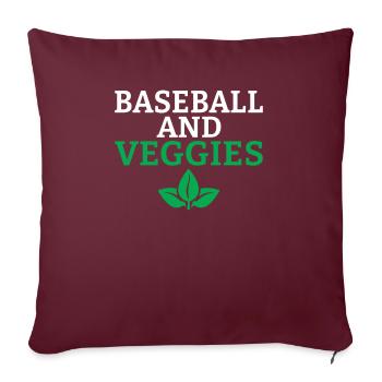 Veggie Lover Vegan Gift - Sofa pillowcase 17,3'' x 17,3'' (45 x 45 cm) - burgundy - Front