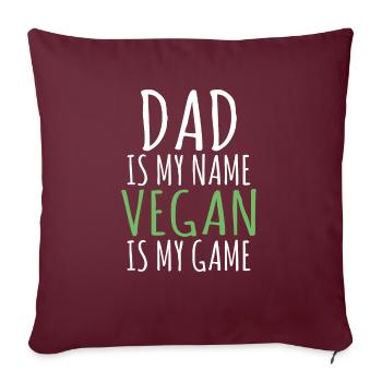 Veggie Lover Vegan Gift - Sofa pillowcase 17,3'' x 17,3'' (45 x 45 cm) - burgundy - Front
