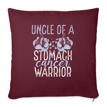 Uncle Stomach Cancer Awareness Niece Nephew - Sofakissenbezug 45 x 45 cm - Burgunderrot - Vorne