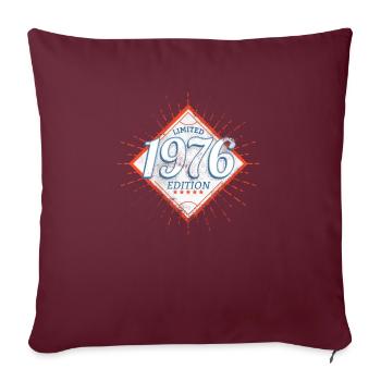 Edition Limitée 1976 Millésime - Housse de coussin décorative 45 x 45 cm - bordeaux - Devant