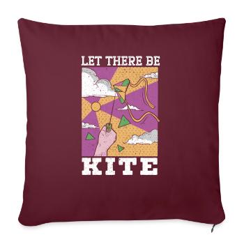 Qu’il y ait un amant volant volant Kite Whisperer - Housse de coussin décorative 45 x 45 cm - bordeaux - Devant