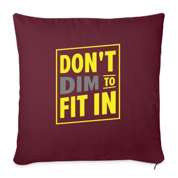 Inspirer un penseur positif - Housse de coussin décorative 45 x 45 cm - bordeaux - Devant