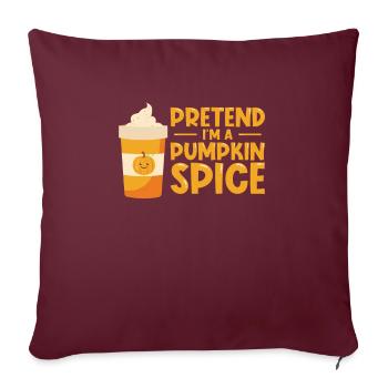 Pumpkin Spice Latte Halloween Costume Café Lover - Housse de coussin décorative 45 x 45 cm - bordeaux - Devant