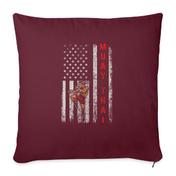 Muay Thai Fighter Kickboxer Thai Boxing Kickboxing - Housse de coussin décorative 45 x 45 cm - bordeaux - Devant