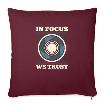 En point de mire Nous faisons confiance à Shirt Camera Photographer - Housse de coussin décorative 45 x 45 cm - bordeaux - Devant