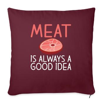 BBQ Grill Boeuf Viande Amoureux Cadeaux - Housse de coussin décorative 45 x 45 cm - bordeaux - Devant