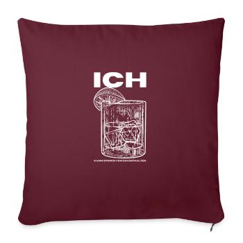 Tonic Ohne Alkohol ist Irgendwie Ginlos Gin - Sofakissenbezug 45 x 45 cm - Burgunderrot - Vorne