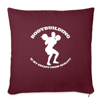 Bodybuilder Fitness Muscle Force Training Athlètes - Housse de coussin décorative 45 x 45 cm - bordeaux - Devant